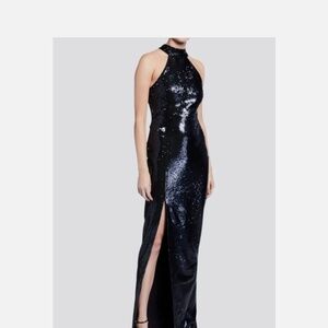 Likely Carrie Gown - High Neck Black Sequins